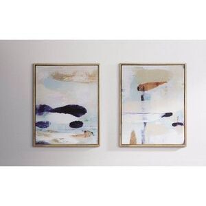 Project 62 -  Abstract Diptych Wall Art Canvas Set of Beige